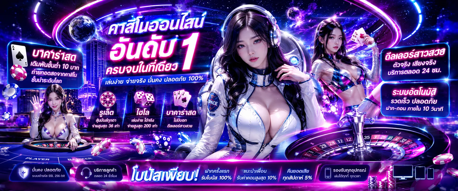 คาสิโนออนไลน์ SPPQQ บาคาร่า รูเล็ต ถ่ายทอดสด